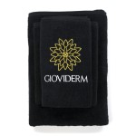 Komplet ręczników czarnych   3 szt. z Twoim Logo 